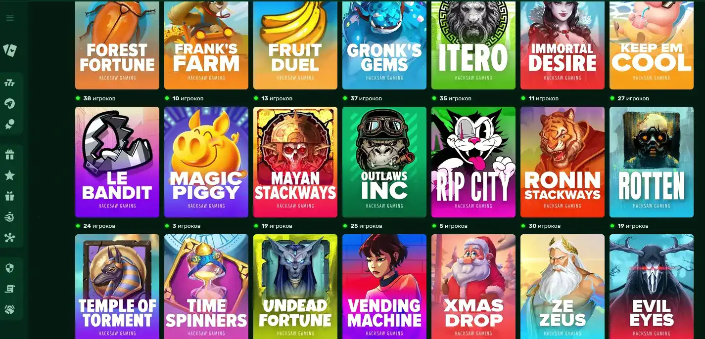 Honey Money casino официальный сайт — интерфейс